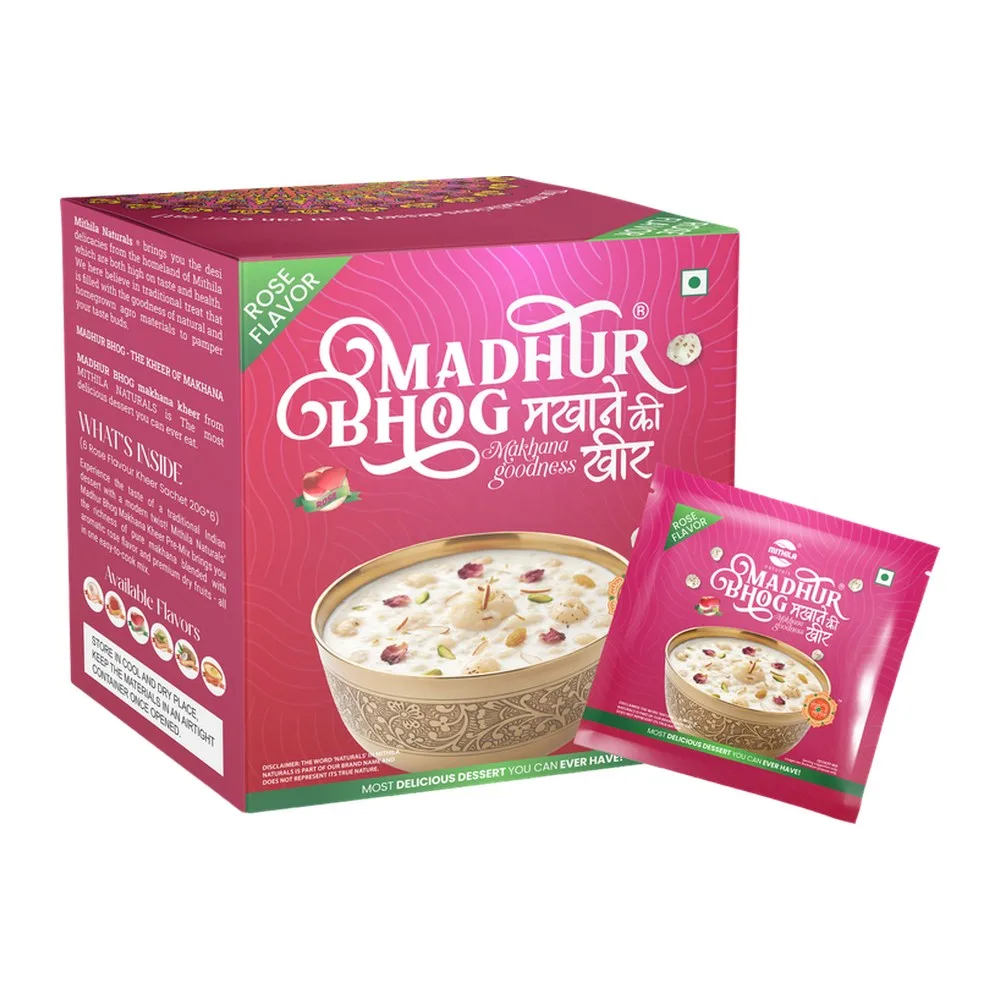 Madhur Bhog Makhana Kheer Pre-Mix – Rose (6 sachets)